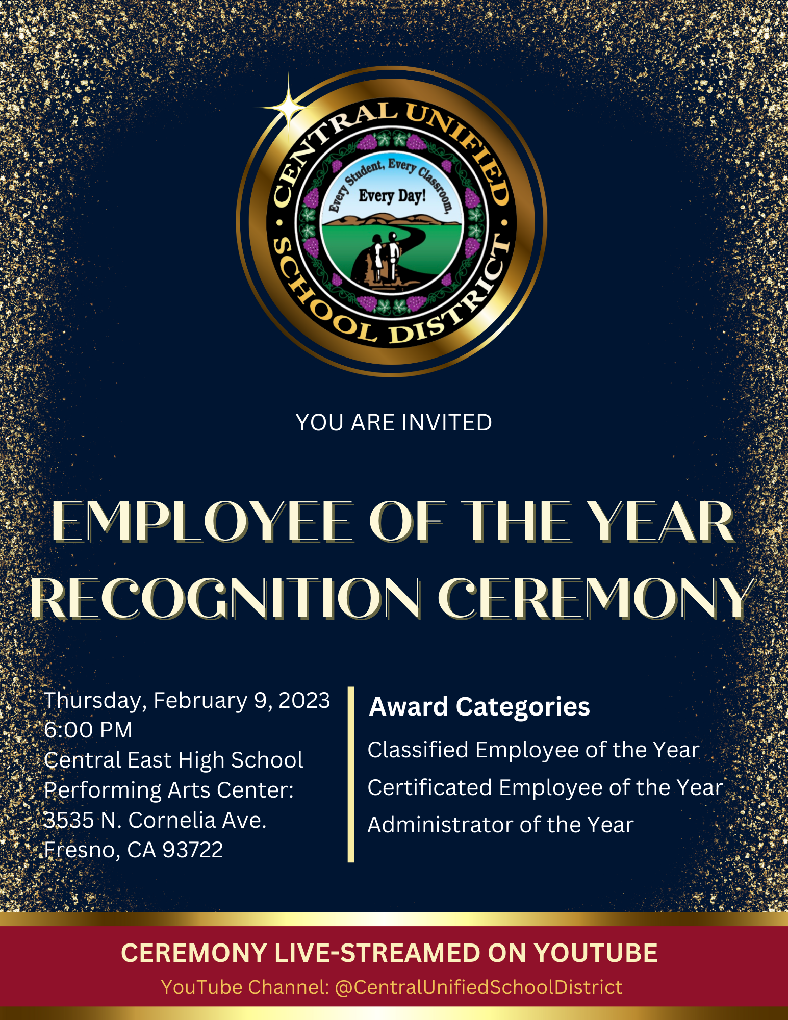 Employee of the Year Ceremony Invitation 